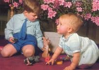 Prince Andrew Edward Playing with Rattle Toy Fox Postcard