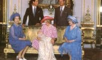 Prince William Christening Royal Family Portrait 1982 Postcard