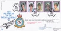 Princes Diana Of Wales 1998 Military Squadrons Of The Royal Air Force Hand Signed FDC