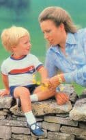 Princess Anne With Her Boy Peter In Sailor Shirt Royal Rare Postcard