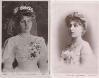 Princess Ena Of Battenberg 2x Royal RPC Postcard s