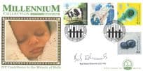 Professor Robert Edwards Birth Fertilization DNA Hand Signed Benham FDC