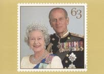 Queen Elizabeth II Golden Anniversary Lord Snowdon RMPQ Stamp Postcard