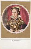 Queen Mary of Henry VIII Bloody Tudor Old Painting Rare Cigarette Card