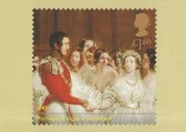 Queen Victoria & Albert Royal Wedding RMPQ Rare Stamp Postcard