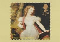 Queen Victoria Princess 11 Years Old RMPQ Rare Royal Stamp Postcard