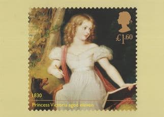 Queen Victoria Princess 11 Years Old RMPQ Rare Royal Stamp Postcard