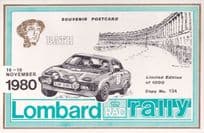 RAC Lombard Rally Limited Edition 1980 Bath Somerset Postcard