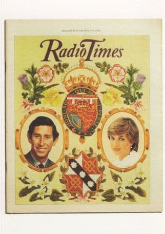 Radio Times Prince Charles Princess Diana Royal Wedding BBC Postcard