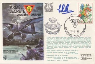 RAF Escaping Society Leuven Louvain Armee Secrete Hand Signed Military FDC