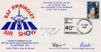 RAF Finningley Air Show 1980 Captain Pilot 2x Military Hand Signed Flown FDC