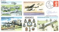 RAF Hemswell WW2 144 Squadron Leader Colin Rawlins Map LTD TO 100 Hand Signed FDC