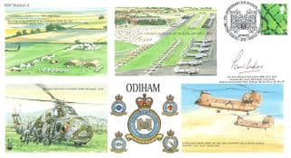 RAF Odiham Hampshire Station Map Paul Luker  LTD TO 100 Hand Signed FDC