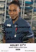 Rakie Ayola as Kyle Tyson in Holby City TV Show Hand Signed Cast Card Photo