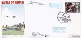 Ralph Wolton Battle Of Britain WW2 152 Squadron Hand Signed FDC
