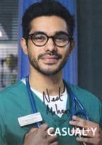 Rashid Masum as Neet Mohan BBC Casualty Hand Signed Cast Card Photo