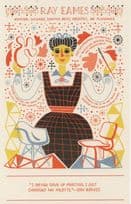 Ray Eames California American Architect Textile Designer Postcard