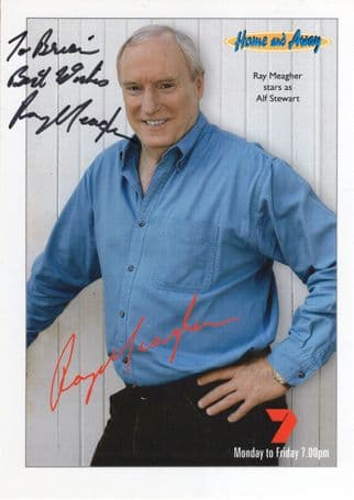 Ray Meagher Home & Away Large 8x6 Hand Signed Cast Card Photo