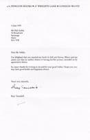 Reay Tannahill Personal Letter Author Rare Hand Signed Autograph