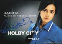 Rebecca Grant as Daisha in BBC Holby City Hand Signed Cast Card Photo