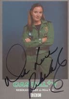 Rebekah Gibbs Nina Farr Casualty Rare Hand Signed Cast Card Photo