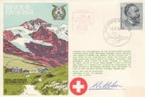 Retour En Suisse Switzerland RAF Escaping Society Signed Military FDC