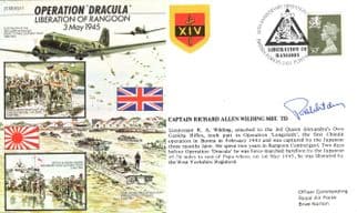Richard Allen Wilding Operation Dracula Japanese WW2 POW Hand Signed FDC