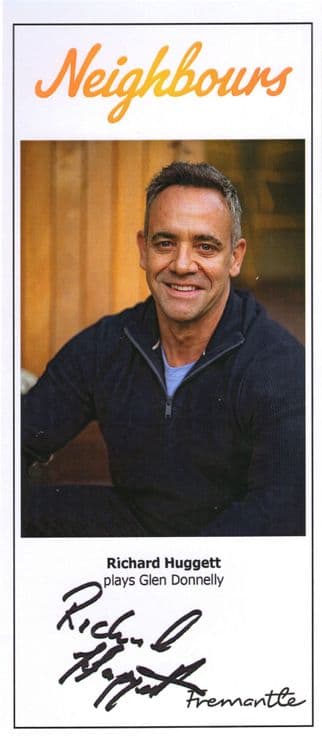 Richard Huggett as Glen Donnelly Neighbours Hand Signed Cast Photo