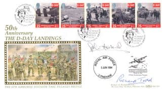 Richard Todd & Jim Wallwork WW2 Glider Pilot MULTI Rare Hand Signed FDC