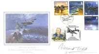Richard Todd WW2 Dambusters Mohne Dam Painting Hand Signed FDC