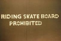 Riding Skate Boards Is Prohibited Sign Plain Back Postcard