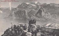 Rigi Kulm 1800m Glarnisch Antique Switzerland Swiss Postcard