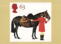 River Star Queen Elizabeth II Royal Horse Stamp RMPQ Rare Postcard