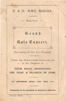 RMS Maloja 1925 P&O Ship Concert Duke Duchess Of York Programme