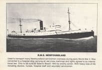 RMS Newfoundland War Military Medical Ship Painting Postcard