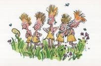 Roald Dahl Charlie & The Chocolate Factory Oompa Loompas Postcard