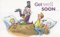 Roald Dahl Charlie & The Great Glass Elevator Get Well Soon Postcard