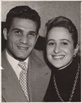 Robert Cohen Boxer & Wife Bantamweight Champ Old Creased Photo