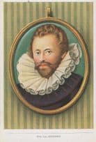 Robert Devereux Earl Of Essex Painting Old Rare Cigarette Card