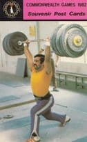 Robert Kabbas Australian Strongman Weight Lifting 1982 Commonwealth Games Postcard