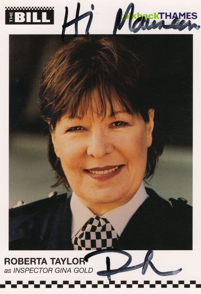 Roberta Taylor As Insp Gina Gold ITV The Bill Hand Signed Cast Card Photo roberta-taylor-as-insp-gina-gold-itv-the-bill-hand-signed-cast-card-photo