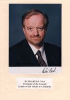 Robin Cook Labour MP Politician Large Hand Signed Photo