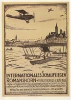 Romanshorn Plane Aircraft Switzerland Old Poster Postcard