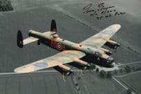 Ron Brown WW2 Lancaster Aircraft War Veteran 12x8 Hand Signed Photo