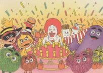 Ronald MacDonald Official MacDonalds Restaurant Party Postcard