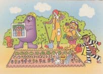 Ronald MacDonald Working On Garden Macdonalds Restaurant Postcard