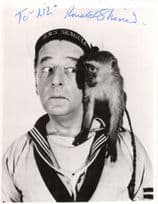 Ronald Shiner Comedian The Navy Lark Antique Hand Signed Photo