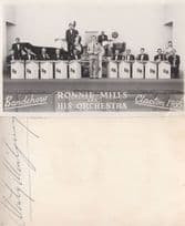 Ronnie Mills Jazz Band Live At Clacton On Sea 1955 Hand Signed Postcard