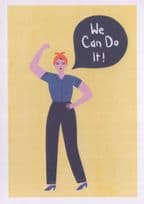 Rosie The Riveter J Howard Miller WW2 Female Workers Rights Postcard