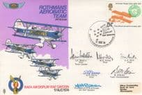 Rothmans Aerobatics Team Amazing 6x Autograph Gaydon Air Display Hand Signed FDC